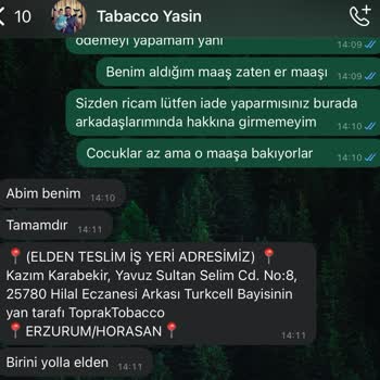 Tabacco.shop (Instagram) Instagram Satıcısı Hakkında Şikayet