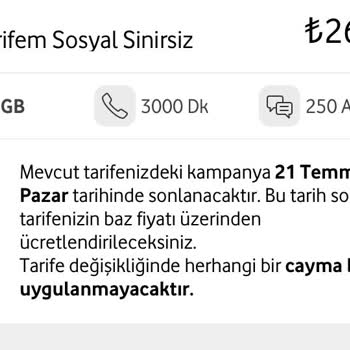 Vodafone Tarife Fiyatları Çok Yüksek!