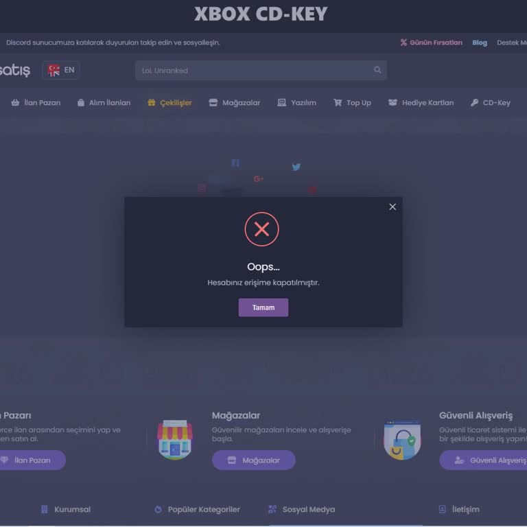 İtemSatış İtemsatis Hesabım Kapatılmış