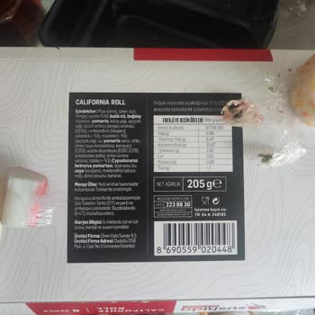 Dardanel Sushida'dan Aldığım Sushinin İçinden Streç Çıktı