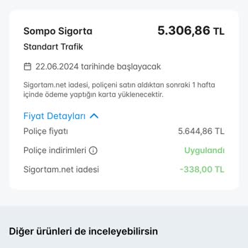 Sigortam.net İndirim İadesi Yapılmadı