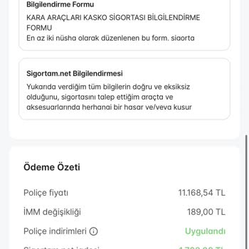 Sigortam.net İndirim İadesi Yapılmadı