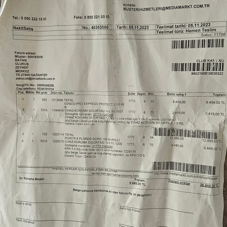 Media Markt Sankopark Tefal Buhar Kazanlı Ütü Şikayetim Var