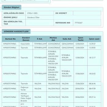 PTT Kargo Kargomu Adresimize Getirmeyip Mağdur Ediyor!