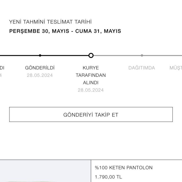 Zara Teslim Edilemeyen, İade Edilemeyen Sipariş