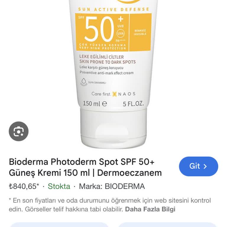 Bioderma Спот 50 Фактор Солнцезащитный Крем вызвал покраснение, отек и жжение
