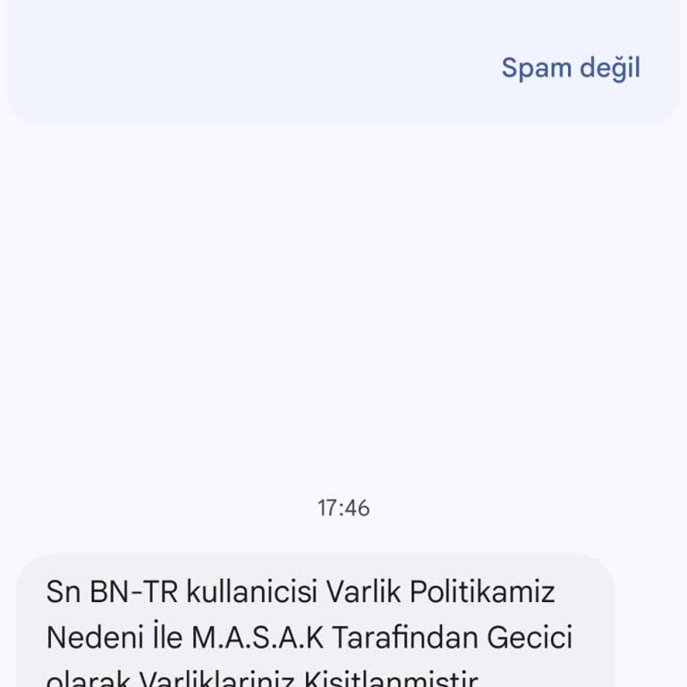 Binance Yanlış SMS İle Varlık Kısıtlaması Hakkında Acil Destek Talebi