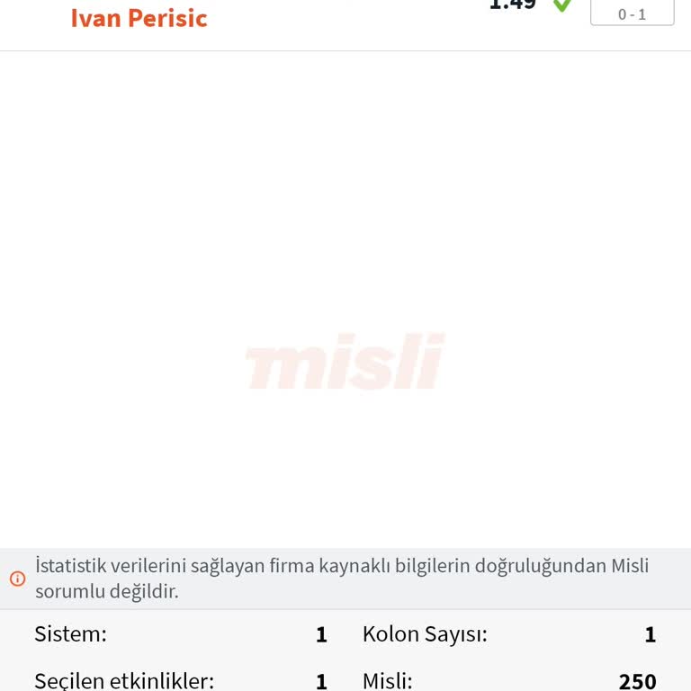 Misli.com Kazanan Kupon Kaybetti Görünüyor