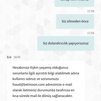 Betmoon Kazancımın Silinmesi Ve Çözüm Bulunamaması