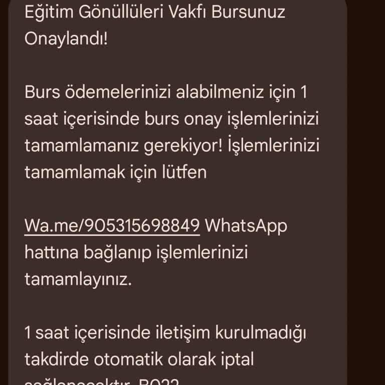Eğitim Gönüllüleri Vakfı (Burs Başvuru) Sahte Burs Başvuru Sitesi Mağduriyeti