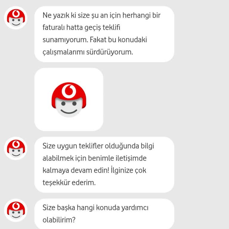 Vodafone Faturalıya Geçememe Sorunu