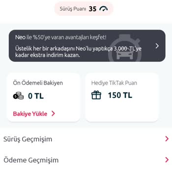 TikTak Kirala Üyeliğim Uygulama Güncelledikten Sonra 2 Gün İçinde Sürüş Skorum Düştü