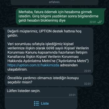 Şu Anda Uption Yaşadığım Mağduriyet.