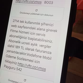 Vodafone Tarafından Usulsüz Fitme Üyeliği