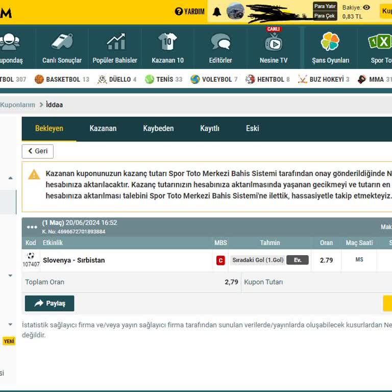 Nesine.com 2 Saattir Kazanan Kupon Bekliyor...