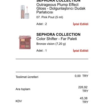 Sephora'dan Nasıl Mağdur Oldum