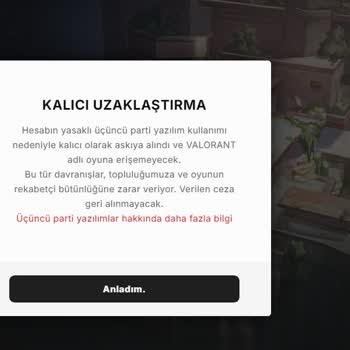Valorant 3 Parti Yazılım Kullanımından Ban Yedim Hile Açmadım Ama