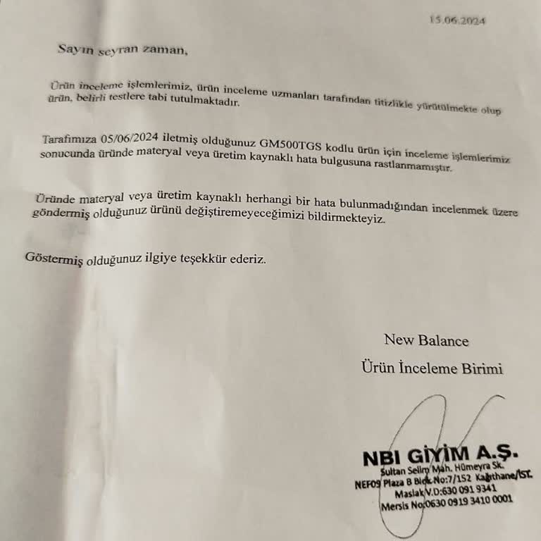 New Balance Ayakkabıda Taban Sorunu Ve Müşteri Memnuniyetsizliği