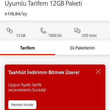Vodafone Geçebileceğim Tarifelerim 2 Gün Kala Geri Çekilmesi Hiç Hoş Değil.
