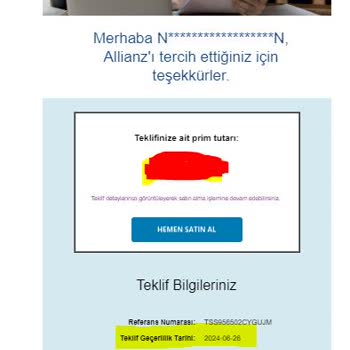 Allianz Sigorta Verdiği Teklifin Arkasında Durmuyor!