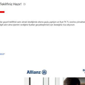 Allianz Sigorta Verdiği Teklifin Arkasında Durmuyor!