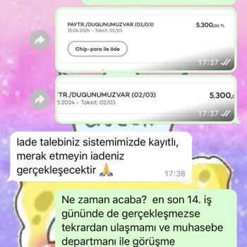 Düğünümüzvar Firması İademizi Geri Vermiyor.