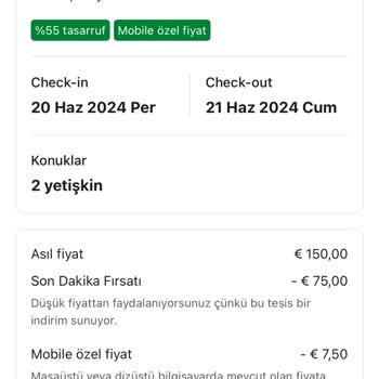 Booking.com 2 Kişilik Rezervasyon İçin Tek Kişilik Onay