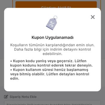 Migros Kampanya Kodu Kullanılamaması