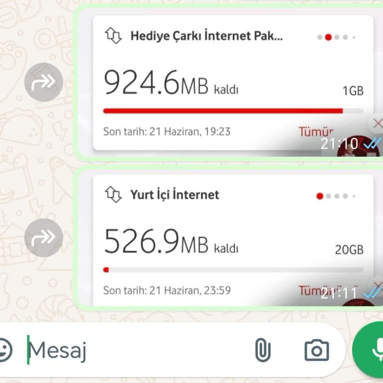 Vodafone Hem Hediye İnterneti Hem Paketimdeki İnterneti Harcadı
