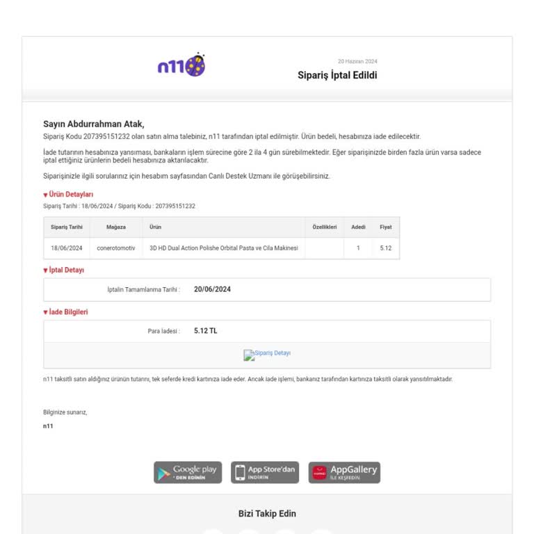 N11 Ürün İptali Ve Sonrasında Müşteri Hizmetlerinin Umursamazlığı