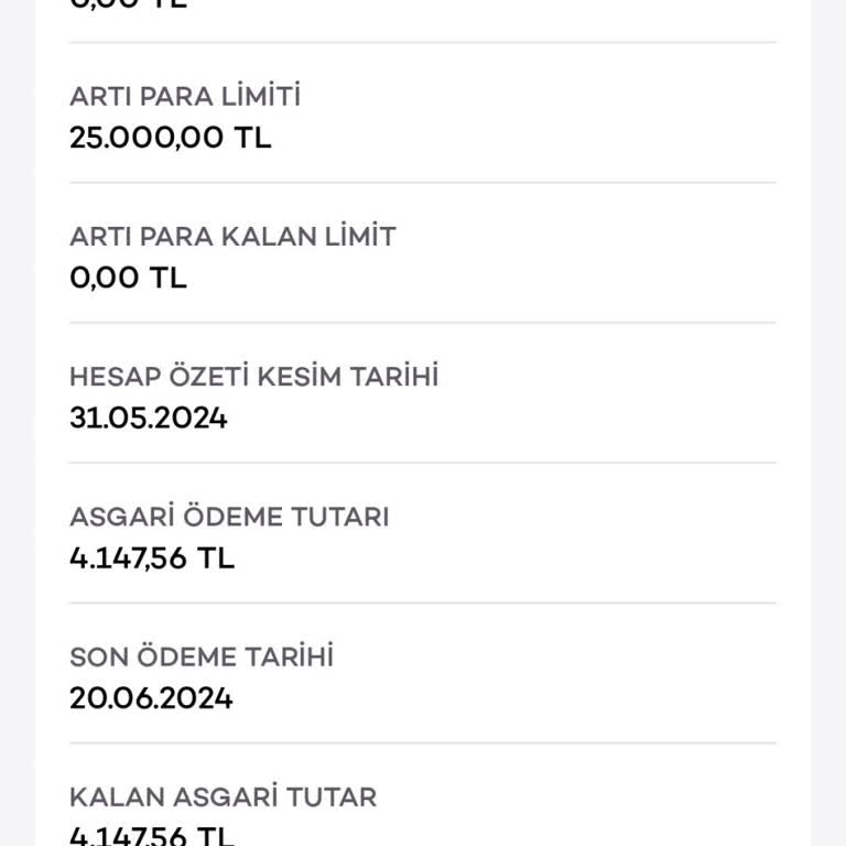 Akbank Artı Para Asgari Ödeme Tutarı