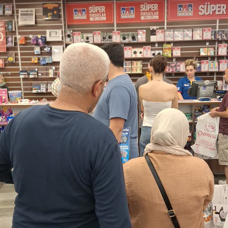 D&R Kasa Sırası Ve İlgisiz Personel