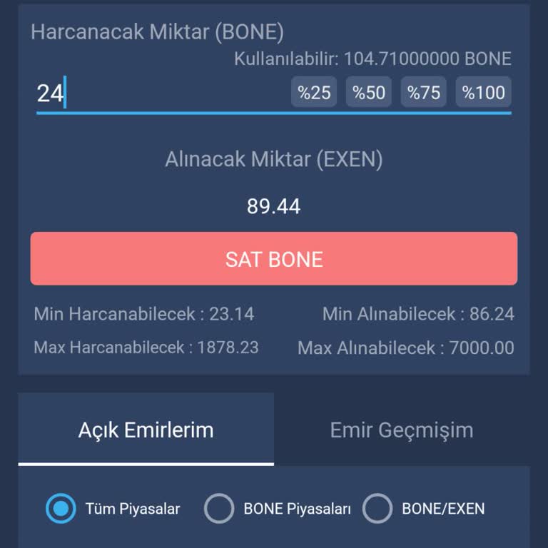 Bitexen Koin Satış Sorunu