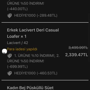 Derimod Pişmanlıktır. Kafalarına Göre Sipariş İptal Ediyorlar