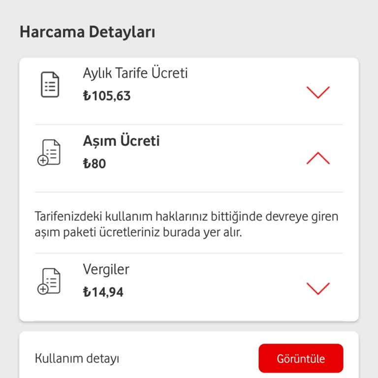 Vodafone Yüksek Fiyatlı Tarifeler Ve Ek MB Ücretleri