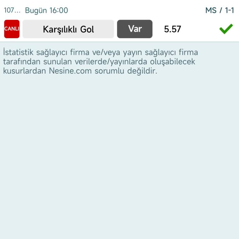 Nesine Kupon Sonuçlanma Bekliyor