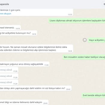 Replika Diploma Diplomaparaile Ödemeyi Alıyor İşlem Yapmıyor