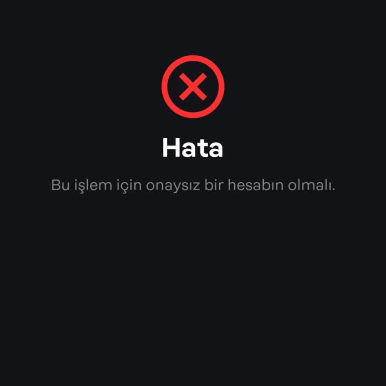 Papara Bu İşlem İçin Onaysız Hesaba İhtiyacın Var Sorunu