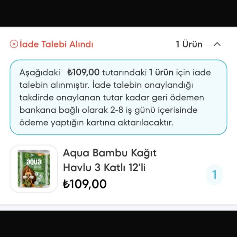 A101 Kapıda Eksik Ürün Gönderildi. Ücret İadesi Yapılmıyor