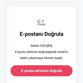 İninal E Posta Doğrulama Sorunu