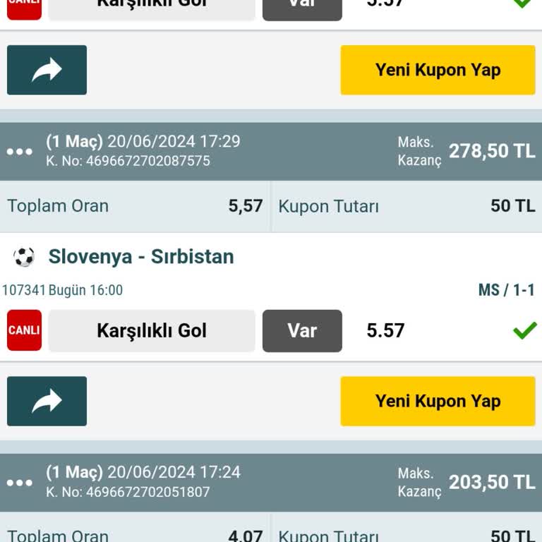 Nesine Tutan Kuponun İadesi