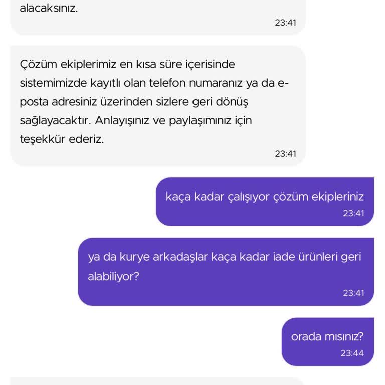 Getir Bayat Küflü Ürünler Geri Alınmıyor | İade Olmuyor