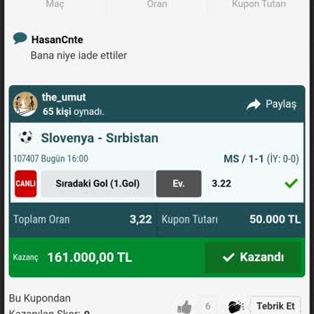 Nesine Tutan Kuponumun Parasını Yatırmadı