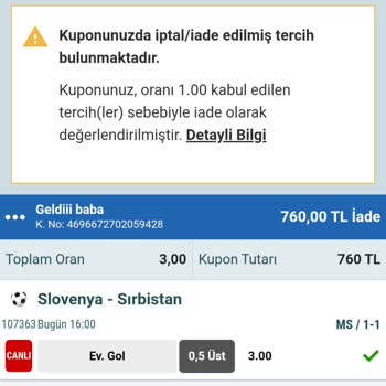Nesine Tutan Kuponumun Parasını Yatırmadı