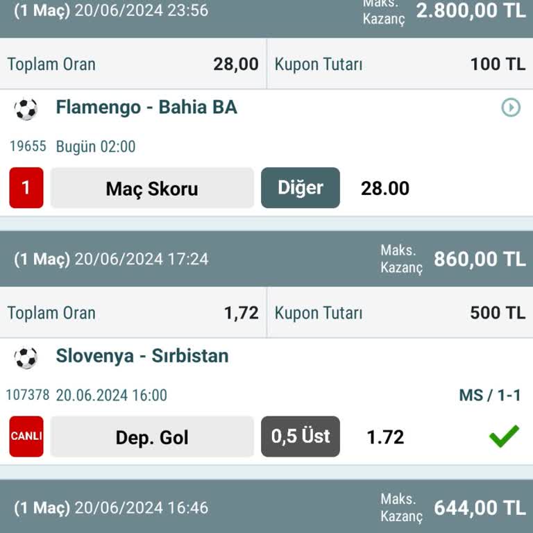 Nesine.com Kuponum. Kazandı Ama Param Yatırılmadı