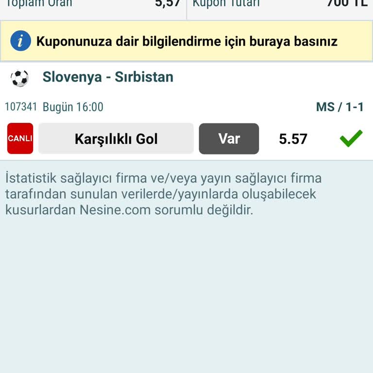 Nesine Şikayet Tutan Kupon Yatırılmıyor.