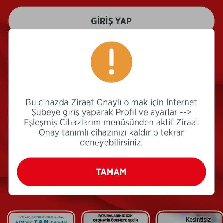 Ziraat Mobil Uygulamasını Yeni Telefonumda Açamıyorum