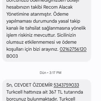 Recom Ve Turkcell Sorumlusudur