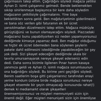 Maltepe Park Media Markt Mağaza Şikayeti