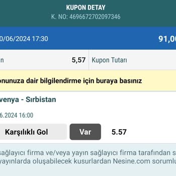 Nesine Tutan Kuponu İptal Ediyor